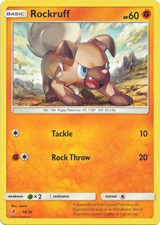 14, Fighting, Grass[×2], Normal, Promo, Sun & Moon: Trainer Kit - Lycanroc Rockruff (14/30) [Sun & Moon: Trainer Kit - Lycanroc] - Trading Card World