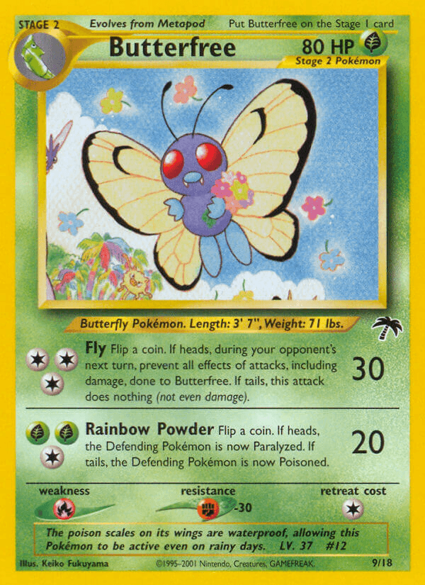 Fighting[-30], Fire[×2], Grass, Normal, Promo, Southern Islands Butterfree (9/18) [Southern Islands] - Trading Card World