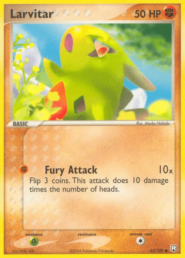 62, Common, EX: Team Rocket Returns, Fighting, Grass[×2], Normal Larvitar (62/109) [EX: Team Rocket Returns] - Trading Card World