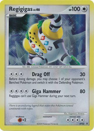 Colorless, Diamond & Pearl: Black Star Promos, DP40, Fighting[×2], Holofoil, Promo Regigigas (DP40) (Jumbo Card) [Diamond & Pearl: Black Star Promos] - Trading Card World