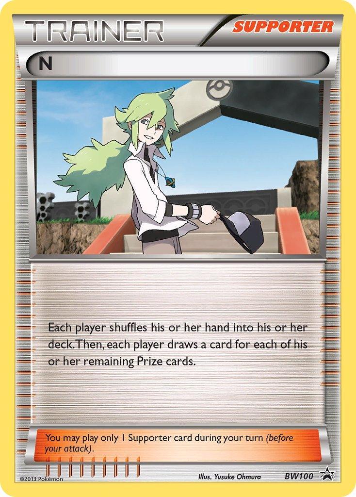 Black & White: Black Star Promos, BW100, Normal, Rare, Supporter N (BW100) (Battle Arena Deck Exclusive) [Black & White: Black Star Promos] - Trading Card World