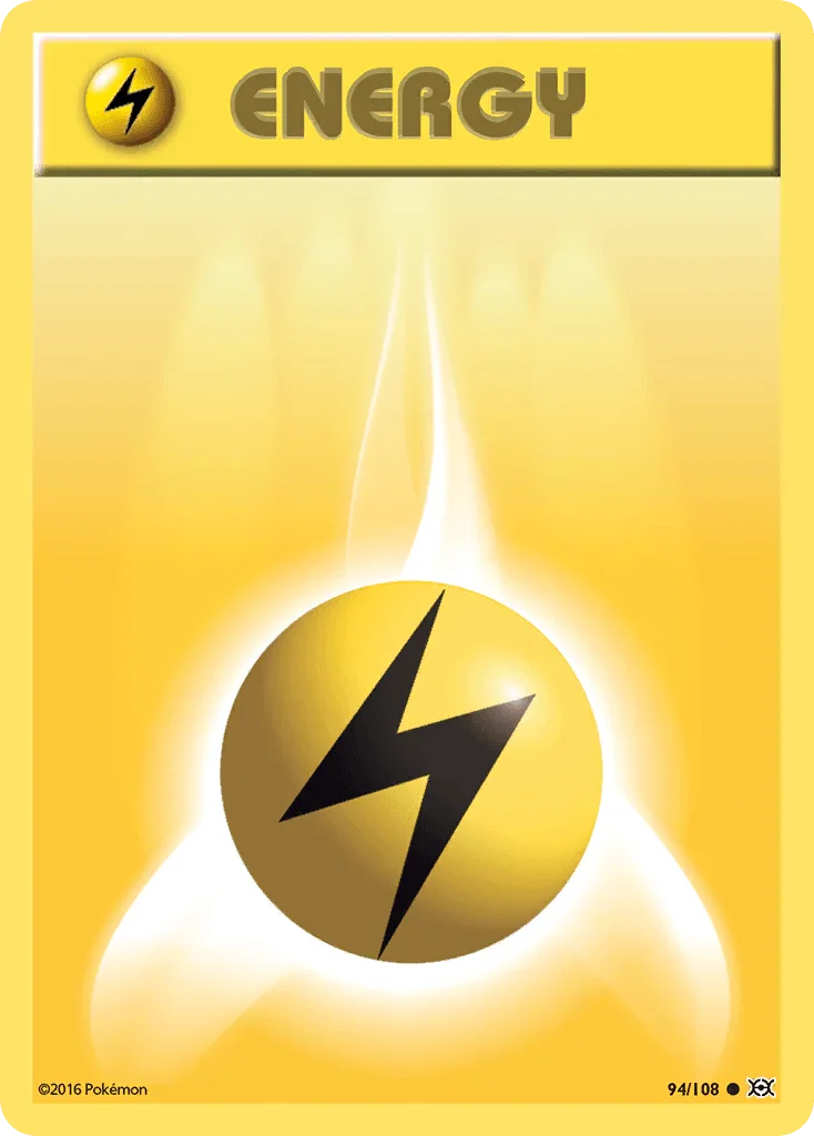 94, Basic Lightning Energy, Common, Normal, Reverse Holofoil, XY: Evolutions Lightning Energy (94/108) [XY: Evolutions] - Trading Card World