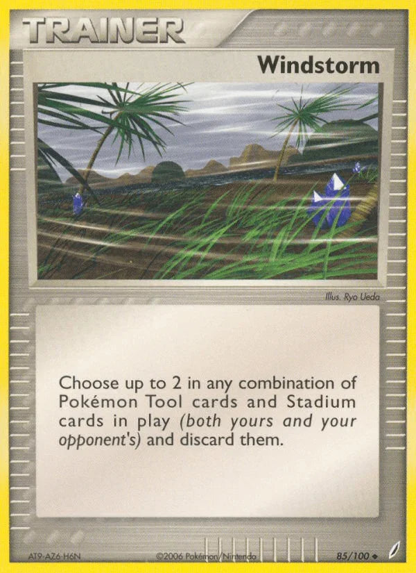 85, EX: Crystal Guardians, Item, Normal, Uncommon Windstorm (85/100) [EX: Crystal Guardians] - Trading Card World