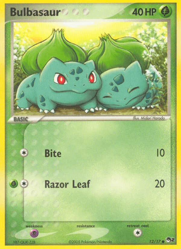 12, Common, Grass, Normal, POP Series 2, Psychic[×2] Bulbasaur (12/17) [POP Series 2] - Trading Card World