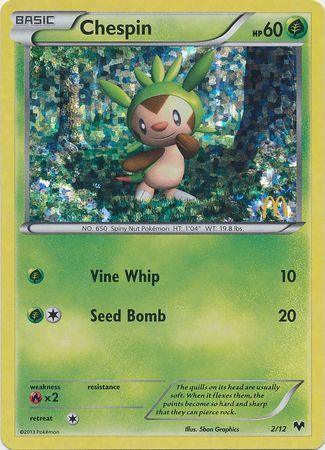 Fire[×2], Grass, Holofoil, McDonald's Promos: 2014 Collection, Promo Chespin (2/12) [McDonald's Promos: 2014 Collection] - Trading Card World