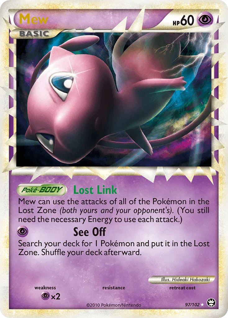 97, HeartGold & SoulSilver: Triumphant, Holofoil, Psychic, Psychic[×2], Ultra Rare Mew (97/102) [HeartGold & SoulSilver: Triumphant] - Trading Card World