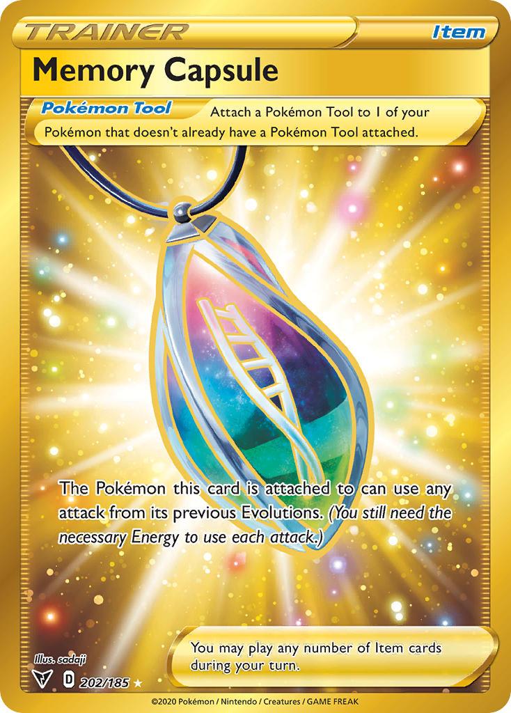 202, Holofoil, Secret Rare, Sword & Shield: Vivid Voltage, Tool Memory Capsule (202/185) [Sword & Shield: Vivid Voltage] - Trading Card World