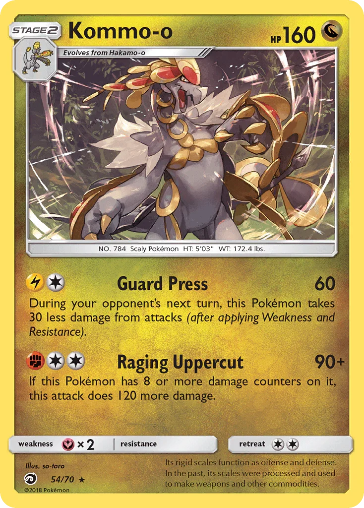 54, Dragon, Fairy[×2], Holo Rare, Holofoil, Reverse Holofoil, Sun & Moon: Dragon Majesty Kommo-o (54/70) [Sun & Moon: Dragon Majesty] - Trading Card World