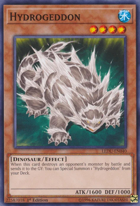 1st Edition, Common, Dinosaur, Effect Monster, Legendary Duelists, Water Hydrogeddon [LEDU-EN040] Common - Trading Card World