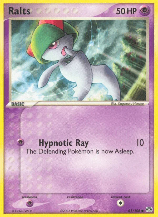 61, Common, EX: Emerald, Normal, Psychic, Psychic[×2] Ralts (61/106) [EX: Emerald] - Trading Card World