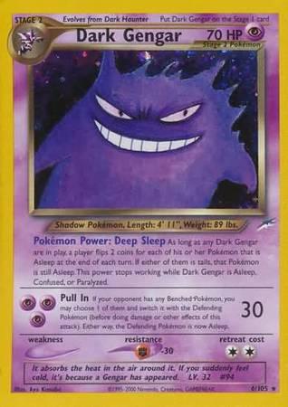 Fighting[-30], Holo Rare, Holofoil, Neo Destiny Unlimited, Psychic Dark Gengar (6/105) [Neo Destiny Unlimited] - Trading Card World