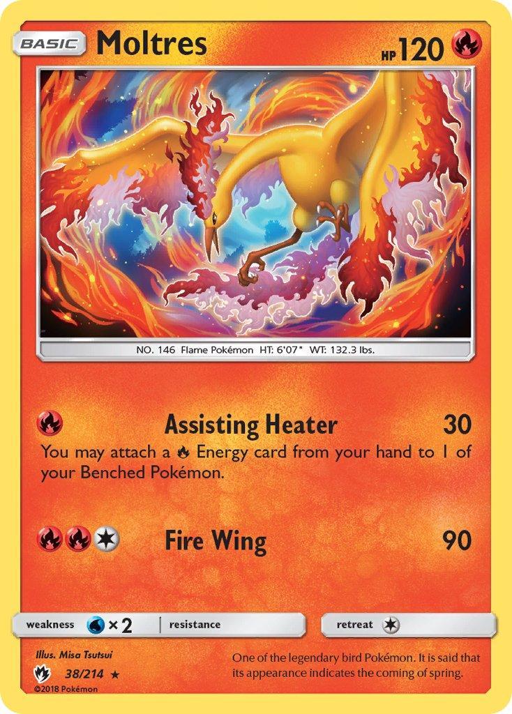 38, Fire, Holo Rare, Holofoil, Sun & Moon: Lost Thunder, Water[×2] Moltres (38/214) (Let's Play, Eevee) Cracked Ice Holo) (Theme Deck Exclusive) [Sun & Moon: Lost Thunder] - Trading Card World