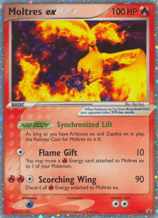 031, Black Star Promo, Fire, Holofoil, Nintendo: Black Star Promos, Water[×2] Moltres ex (031) [Nintendo: Black Star Promos] - Trading Card World