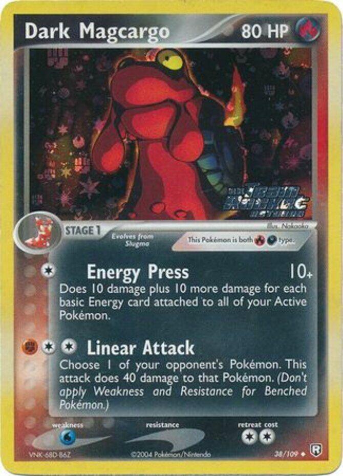 38, Darkness, EX: Team Rocket Returns, Fire, Reverse Holofoil, Uncommon, Water[×2] Dark Magcargo (38/109) (Stamped) [EX: Team Rocket Returns] - Trading Card World