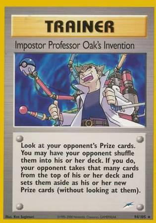 94, Neo Destiny Unlimited, Normal, Rare, Trainer Impostor Professor Oak's Invention (94/105) [Neo Destiny Unlimited] - Trading Card World