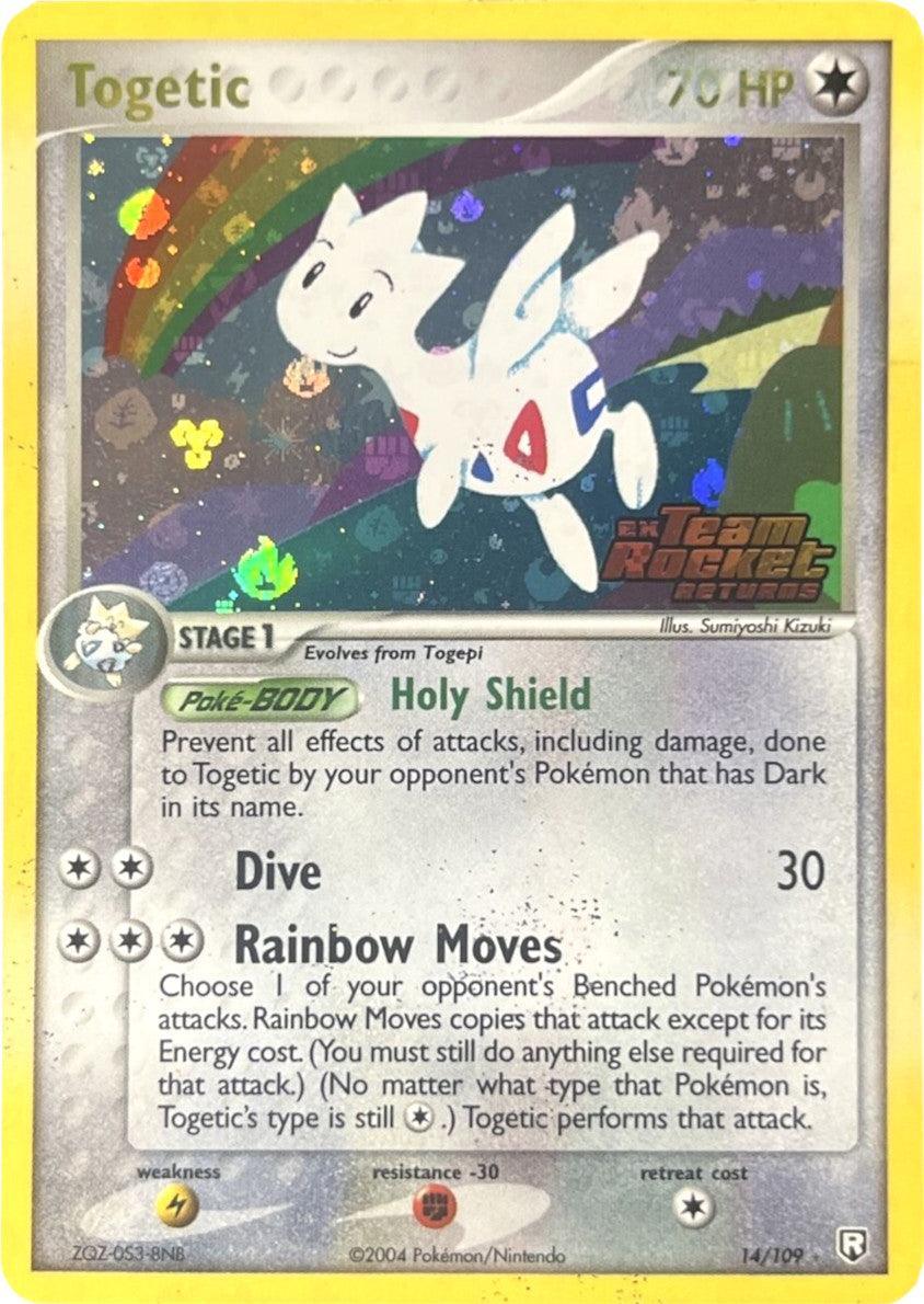 14, Colorless, EX: Team Rocket Returns, Fighting[-30], Holo Rare, Lightning[×2], Reverse Holofoil Togetic (14/109) (Stamped) [EX: Team Rocket Returns] - Trading Card World