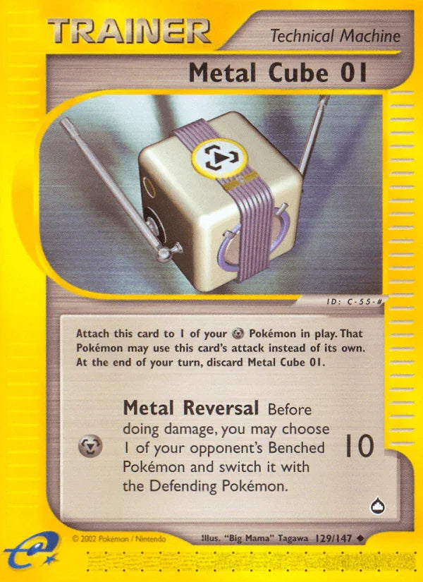 129, Aquapolis, Item, Normal, Reverse Holofoil, Uncommon Metal Cube 01 (129/147) [Aquapolis] - Trading Card World