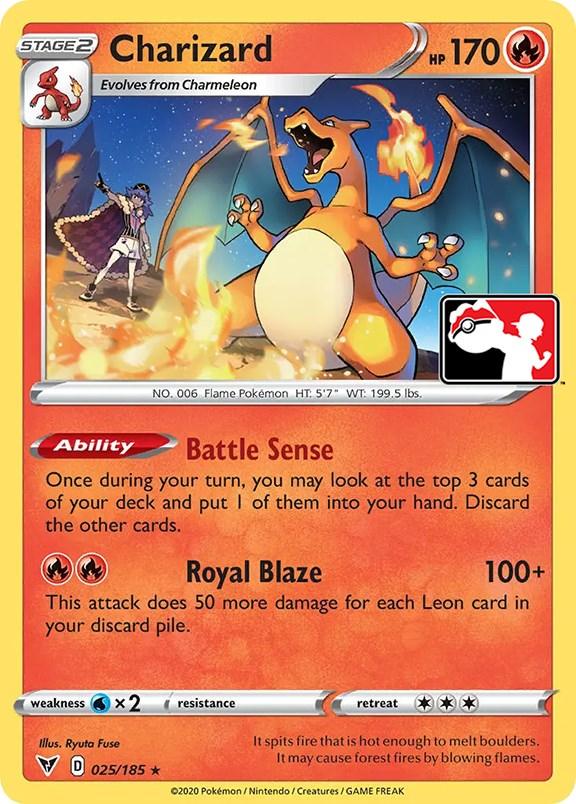 025, Fire, Normal, Prize Pack Series One, Rare, Water [x2] Charizard (025/185) [Prize Pack Series One] - Trading Card World