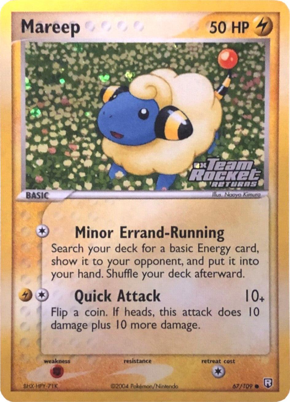 67, Common, EX: Team Rocket Returns, Fighting[×2], Lightning, Reverse Holofoil Mareep (67/109) (Stamped) [EX: Team Rocket Returns] - Trading Card World