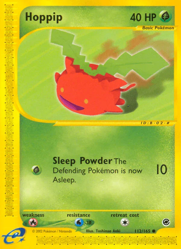112, Common, Expedition: Base Set, Fire[×2], Grass, Normal, Reverse Holofoil, Water[-30] Hoppip (112/165) [Expedition: Base Set] - Trading Card World