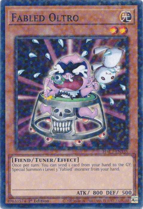 1st Edition, Common, Fiend, Hidden Arsenal: Chapter 1, Light, Tuner/Effect Monster Fabled Oltro (Duel Terminal) [HAC1-EN135] Common - Trading Card World