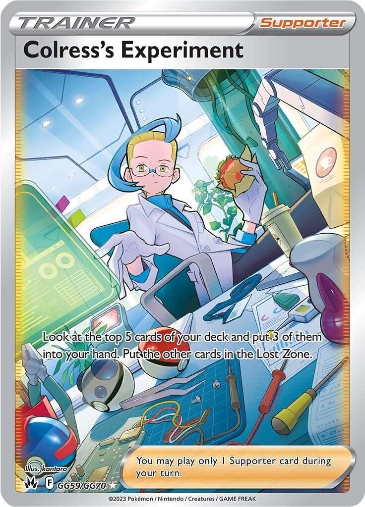 GG59, Holofoil, Supporter, Sword & Shield: Crown Zenith, Ultra Rare Colress's Experiment (GG59/GG70) [Sword & Shield: Crown Zenith] - Trading Card World