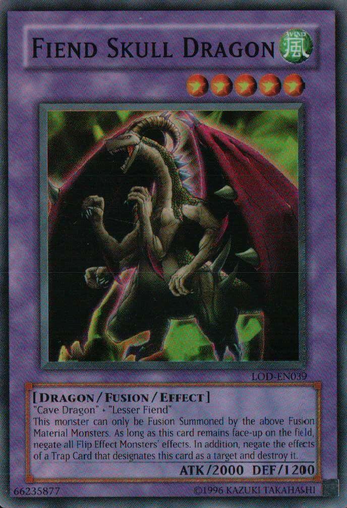 Dragon, Fusion/Effect Monster, Legacy of Darkness, Super Rare, Unlimited, Wind Fiend Skull Dragon [LOD-EN039] Super Rare - Trading Card World