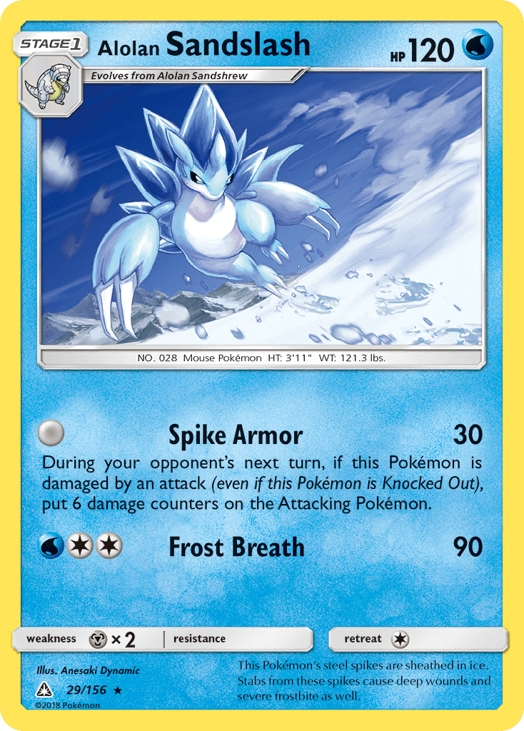 29, Metal[×2], Normal, Rare, Reverse Holofoil, Sun & Moon: Ultra Prism, Water Alolan Sandslash (29/156) [Sun & Moon: Ultra Prism] - Trading Card World