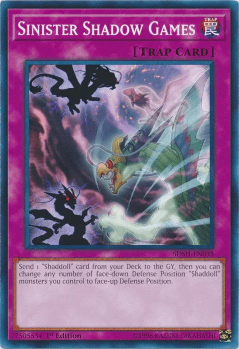 1st Edition, Common, Normal Trap, Structure Deck: Shaddoll Showdown, Trap, Unlimited Sinister Shadow Games [SDSH-EN035] Common - Trading Card World