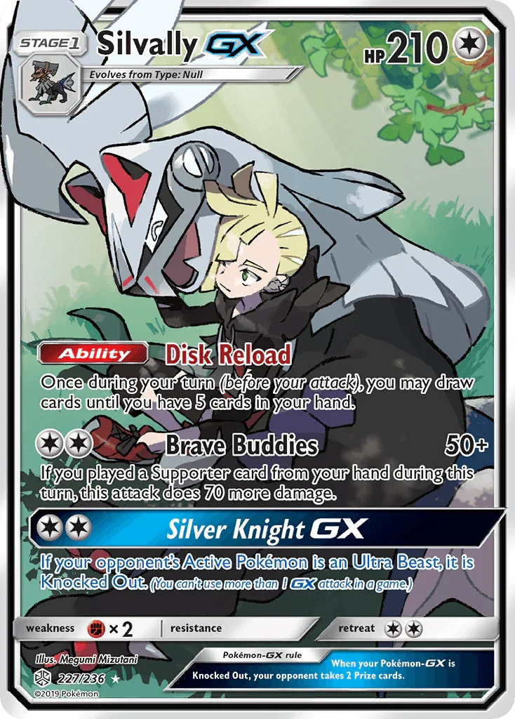 227, Colorless, Fighting[×2], Holofoil, Sun & Moon: Cosmic Eclipse, Ultra Rare Silvally GX (227/236) [Sun & Moon: Cosmic Eclipse] - Trading Card World