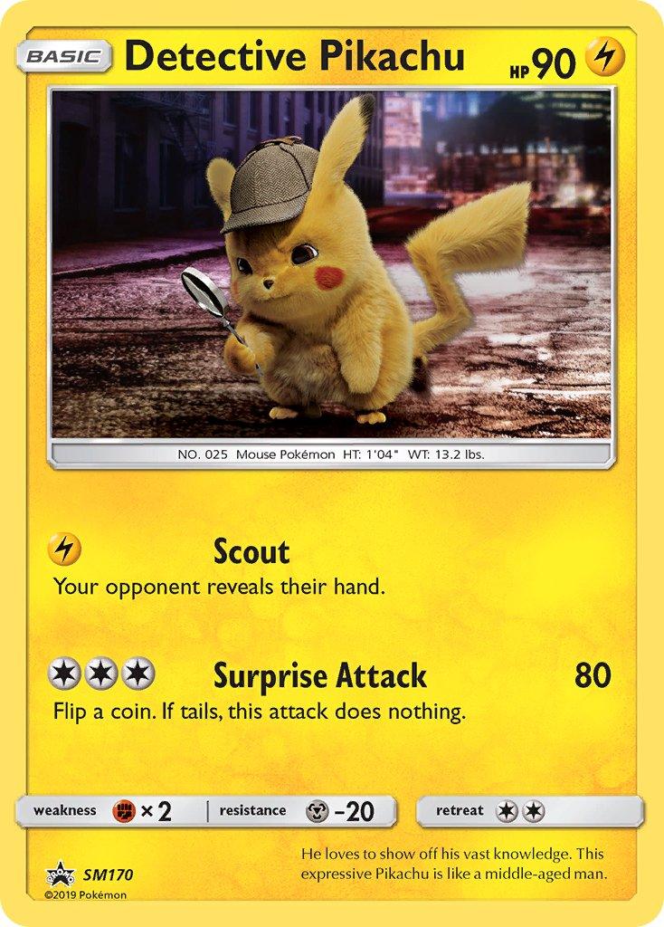 Black Star Promo, Fighting[×2], Holofoil, Lightning, Metal[-20], SM170, Sun & Moon: Black Star Promos Detective Pikachu (SM170) [Sun & Moon: Black Star Promos] - Trading Card World