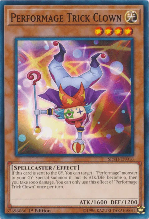 1st Edition, Common, Effect Monster, Light, Spellcaster, Structure Deck: Shaddoll Showdown, Unlimited Performage Trick Clown [SDSH-EN016] Common - Trading Card World