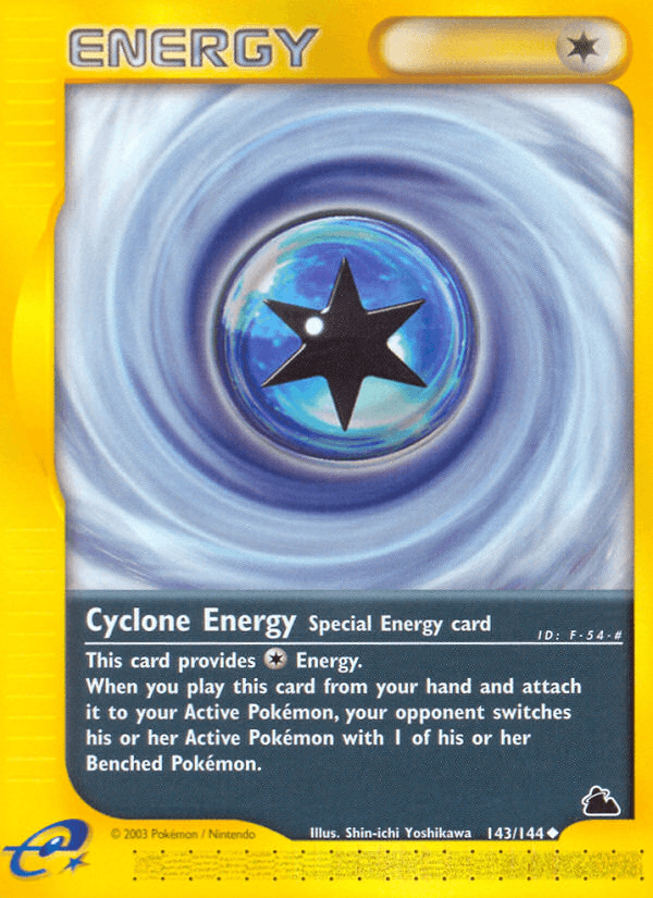 143, Normal, Reverse Holofoil, Skyridge, Special Energy, Uncommon Cyclone Energy (143/144) [Skyridge] - Trading Card World