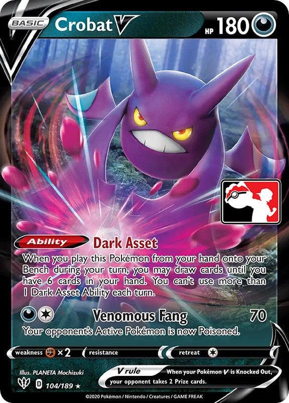 Darkness, Fighting[×2], Holofoil, Prize Pack Series One, Ultra Rare Crobat V (104/189) [Prize Pack Series One] - Trading Card World