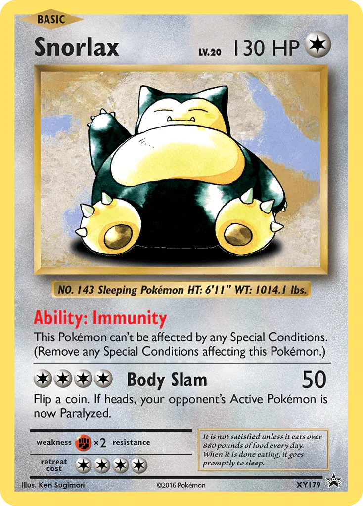 Colorless, Fighting[×2], Holofoil, Promo, XY179, XY: Black Star Promos Snorlax (XY179) [XY: Black Star Promos] - Trading Card World