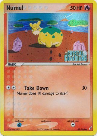 59, Common, EX: Crystal Guardians, Fire, Reverse Holofoil, Water[×2] Numel (59/100) (Stamped) [EX: Crystal Guardians] - Trading Card World