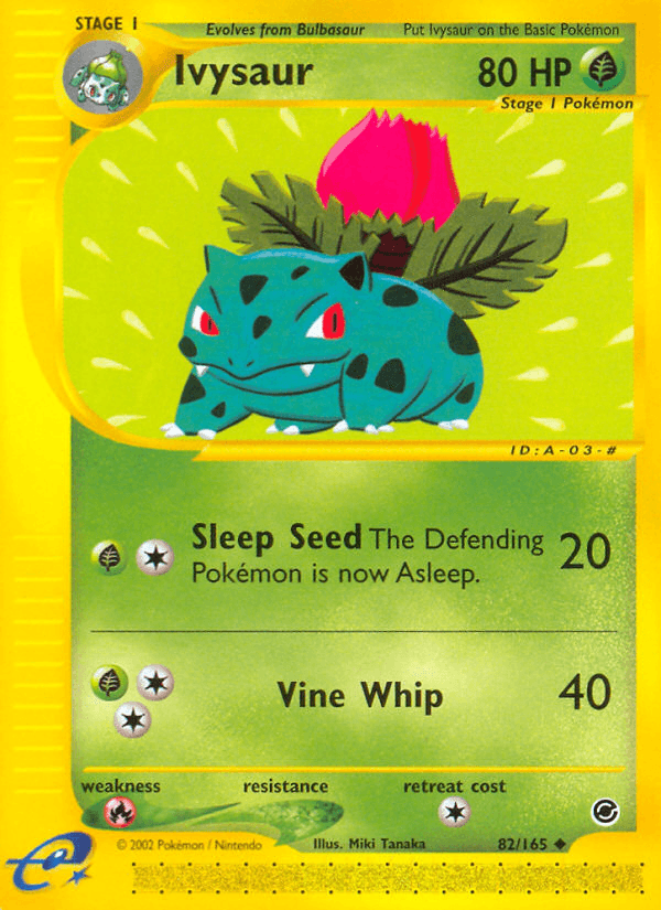82, Expedition: Base Set, Fire[×2], Grass, Normal, Reverse Holofoil, Uncommon Ivysaur (82/165) [Expedition: Base Set] - Trading Card World