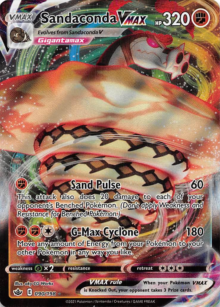 090, Fighting, Grass [x2], Holofoil, Sword & Shield: Chilling Reign, Ultra Rare Sandaconda VMAX (090/198) [Sword & Shield: Chilling Reign] - Trading Card World
