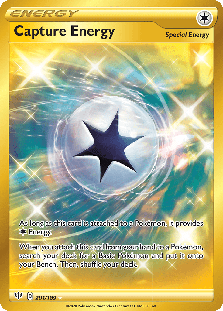 201, Holofoil, Secret Rare, Special Energy, Sword & Shield: Darkness Ablaze Capture Energy (201/189) [Sword & Shield: Darkness Ablaze] - Trading Card World