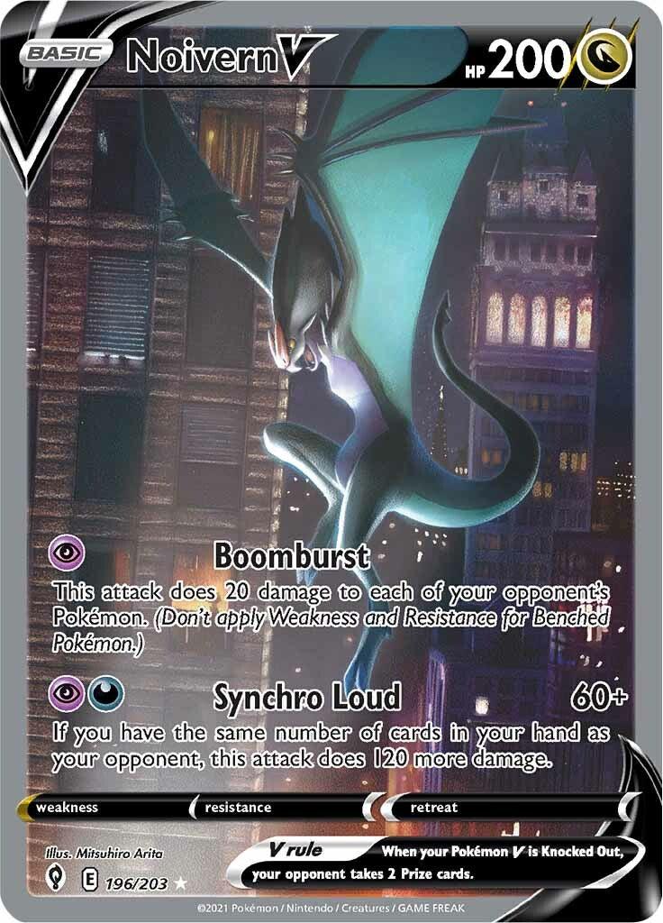 196, Dragon, Holofoil, Sword & Shield: Evolving Skies, Ultra Rare Noivern V (196/203) [Sword & Shield: Evolving Skies] - Trading Card World