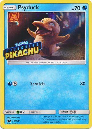 Grass[×2], Holofoil, Promo, SM199, Sun & Moon: Black Star Promos, Water Psyduck Detective (SM199) (Pikachu Stamped) [Sun & Moon: Black Star Promos] - Trading Card World