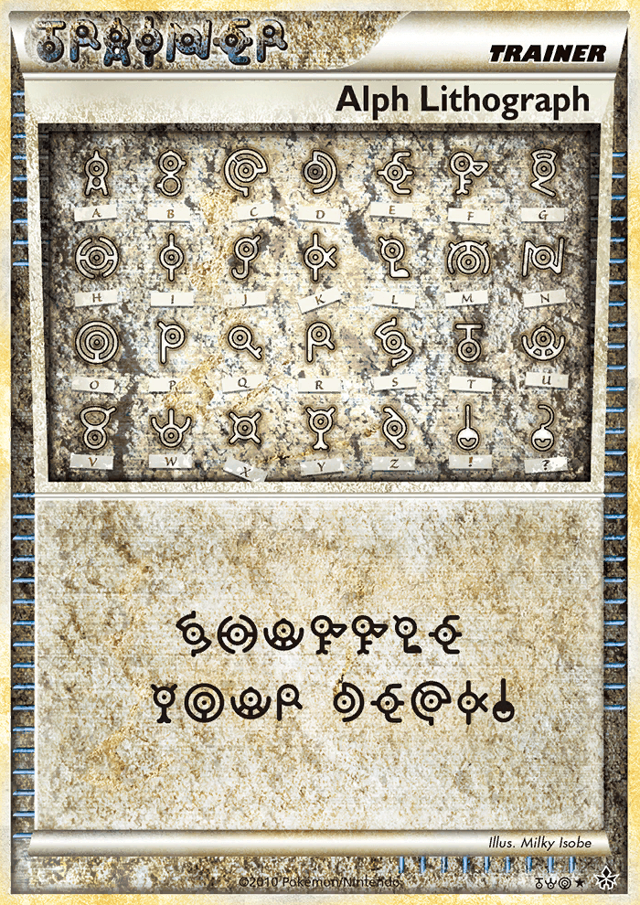 HeartGold & SoulSilver: Unleashed, Holofoil, Item, Promo, TWO Alph Lithograph (TWO) [HeartGold & SoulSilver: Unleashed] - Trading Card World