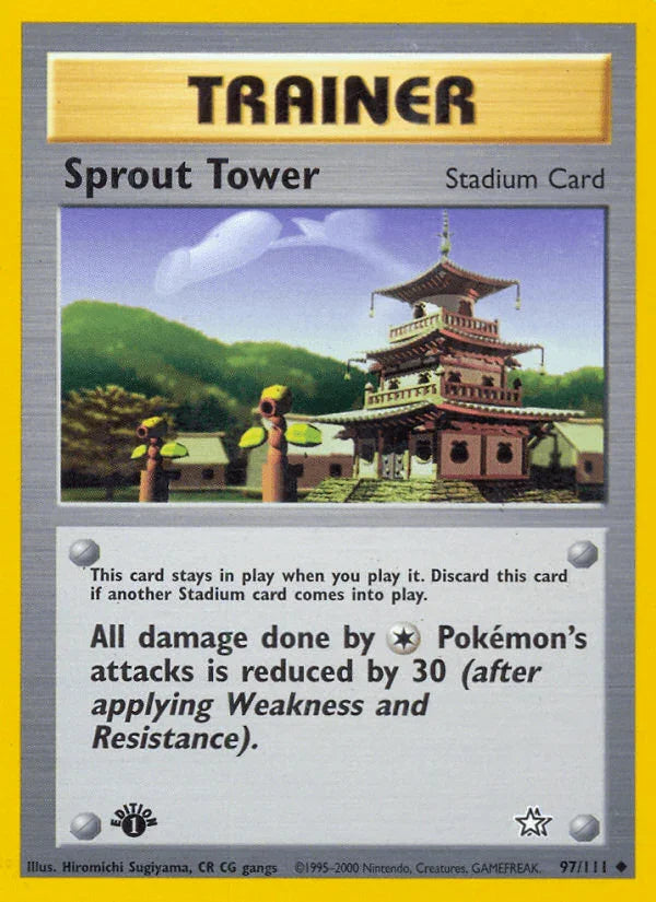 1st Edition Normal, 97, Neo Genesis 1st Edition, Stadium, Uncommon Sprout Tower (97/111) [Neo Genesis 1st Edition] - Trading Card World