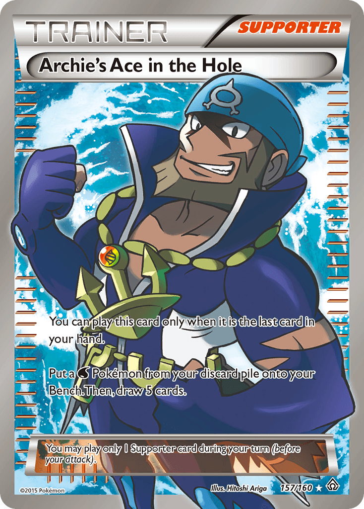 157, Holofoil, Supporter, Ultra Rare, XY: Primal Clash Archie's Ace in the Hole (157/160) [XY: Primal Clash] - Trading Card World