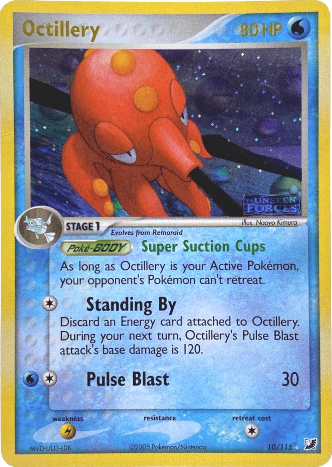 10, EX: Unseen Forces, Holo Rare, Lightning[×2], Reverse Holofoil, Water Octillery (10/115) (Stamped) [EX: Unseen Forces] - Trading Card World