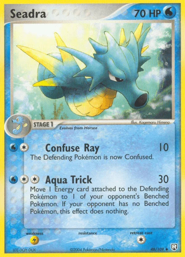 48, EX: Team Rocket Returns, Lightning[×2], Normal, Uncommon, Water Seadra (48/109) [EX: Team Rocket Returns] - Trading Card World
