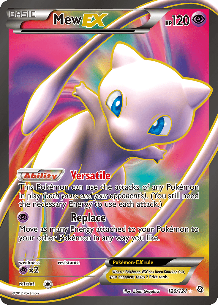 120, Black & White: Dragons Exalted, Holofoil, Psychic, Psychic[×2], Ultra Rare Mew EX (120/124) [Black & White: Dragons Exalted] - Trading Card World