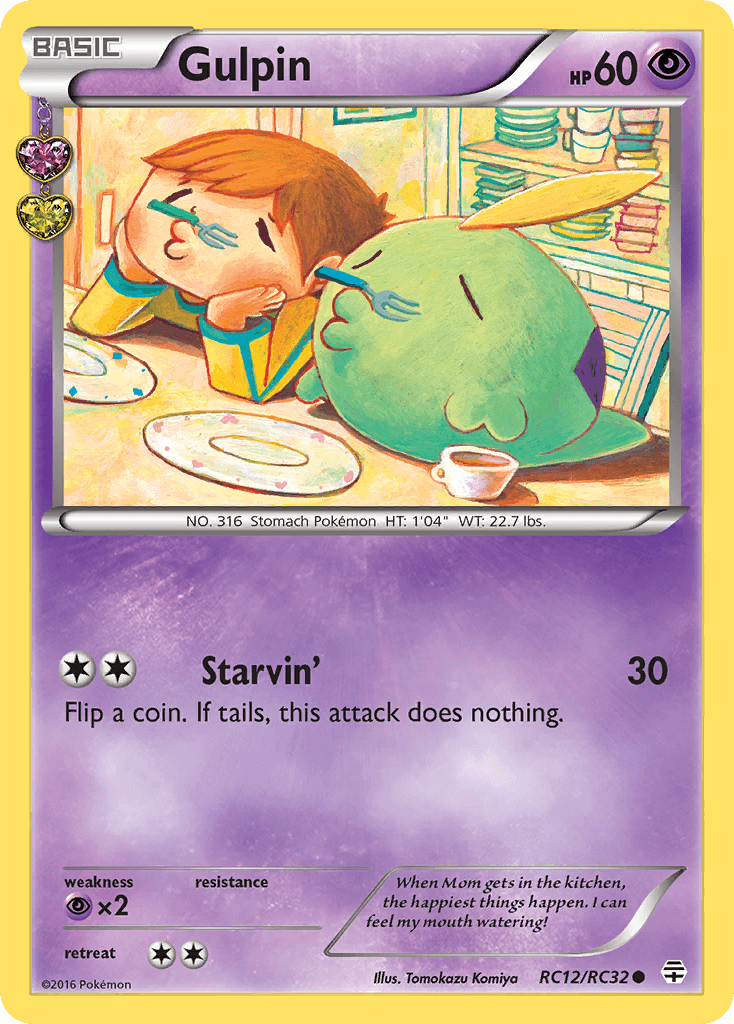 Common, Normal, Psychic, Psychic[×2], RC12, XY: Generations Gulpin (RC12/RC32) [XY: Generations] - Trading Card World