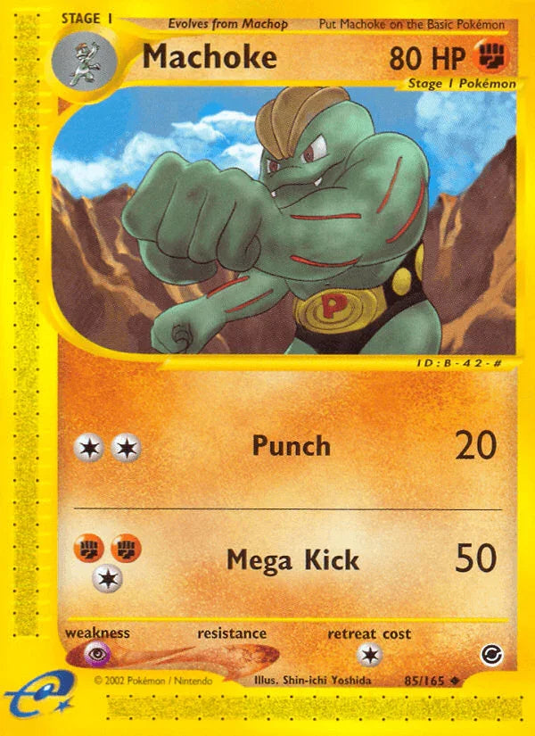 85, Expedition: Base Set, Fighting, Normal, Psychic[×2], Reverse Holofoil, Uncommon Machoke (85/165) [Expedition: Base Set] - Trading Card World