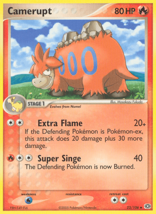 23, EX: Emerald, Fire, Normal, Uncommon, Water[×2] Camerupt (23/106) [EX: Emerald] - Trading Card World